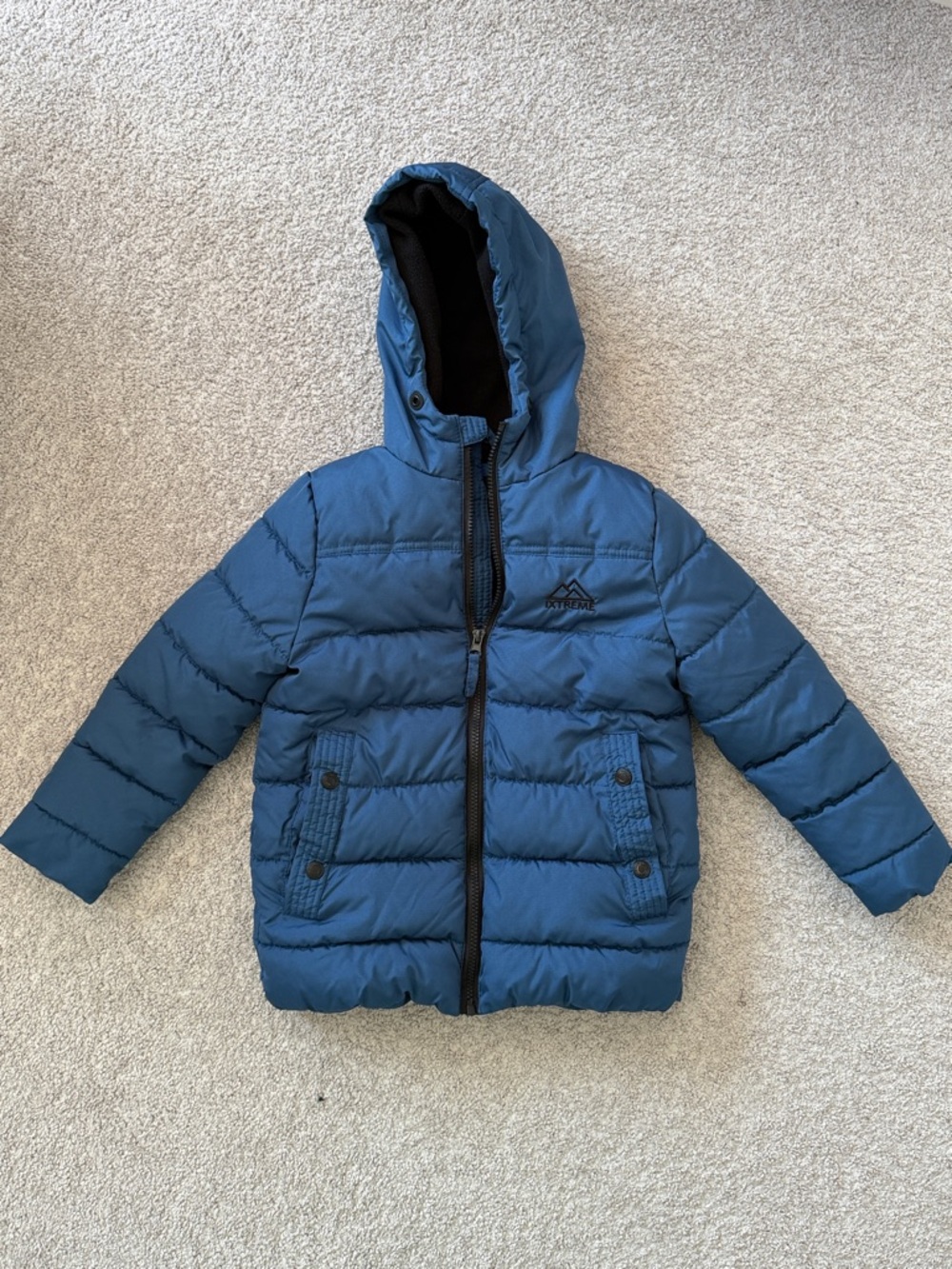 iXtreme Toddler Boys Hooded Puffer Coat in Slate Blue